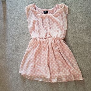 Pink polka dot dress